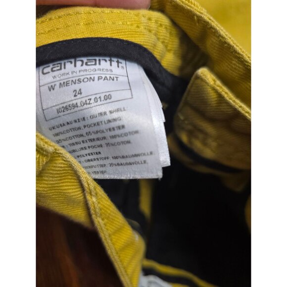Carhartt Work in Progress Yellow Cut Off Shorts - Picture 11 of 15